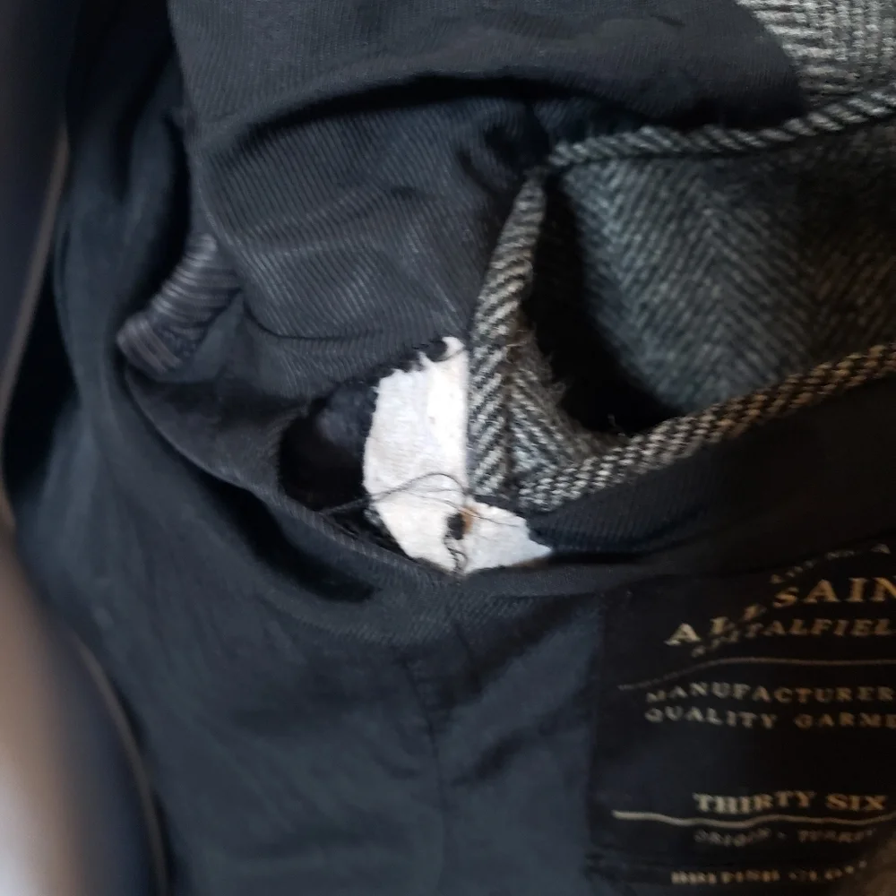 All Saints Wool Herringbone Bramston Coat